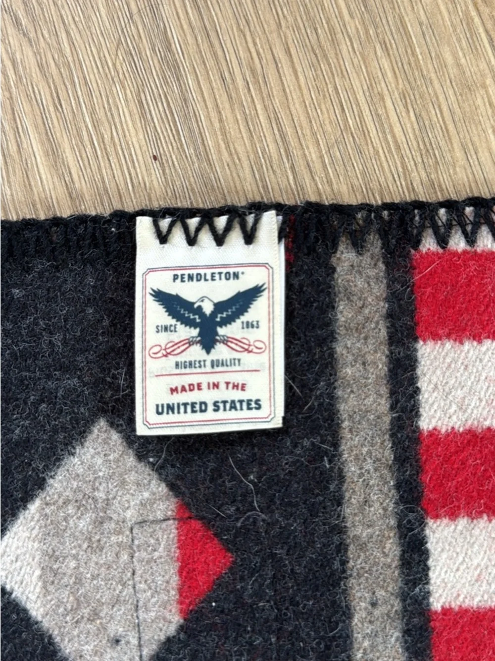 Southwestern Geometric Throw Blanket in Red and Brown